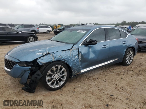 2024 Cadillac CT5 Premium Luxury with VIN 1G6DN5RK1R0119535, listed as a Copart auction lot 55087825 with 16,459 mi miles and Salvage Title. Bid and sale history available at DreamBid. Image 1.