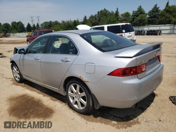 2004 Acura TSX with VIN JH4CL96804C038465, listed as a Copart auction lot 59742455 with 214,215 mi miles and Salvage title. Bid and sale history available at DreamBid. Image 2.