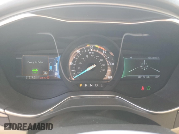 2016 Ford Fusion SE Hybrid with VIN 3FA6P0LU9GR166599, listed as a Copart auction lot 53309285 with 57,677 mi miles and Salvage Title. Bid and sale history available at carsss.com. Image 9.