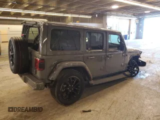 2021 Jeep Wrangler Unlimited Sahara High Altitude with VIN 1C4HJXEMXMW821386, listed as a Copart auction lot 52482324 with 19,933 mi miles and Salvage title. Bid and sale history available at DreamBid. Image 3.