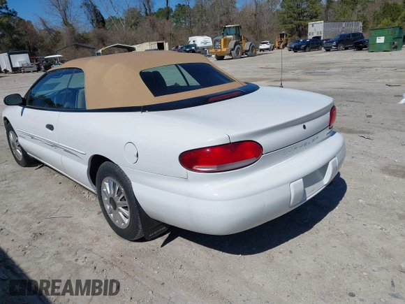 1996 Chrysler Sebring with VIN 3C3EL45X2TT307062, listed as a IAAI auction lot 41683313 with 37,004 mi miles and . Bid and sale history available at DreamBid. Image 3.