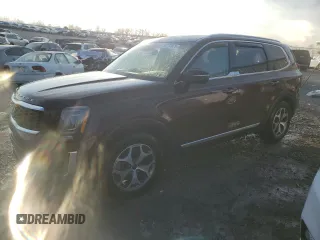 2022 Kia Telluride EX with VIN 5XYP3DHC8NG315075, listed as a Copart auction lot 46737675 with 34,048 mi miles and Salvage Title. Bid and sale history available at carsss.com. Image 1.