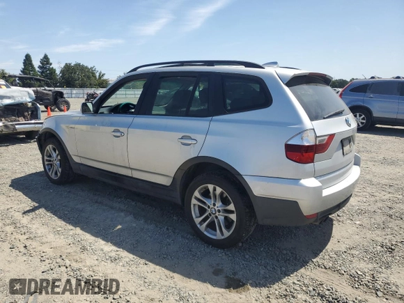 2007 BMW X3 3.0si with VIN WBXPC93437WF14205, listed as a Copart auction lot 59057185 with 205,468 mi miles and Salvage title. Bid and sale history available at DreamBid. Image 2.