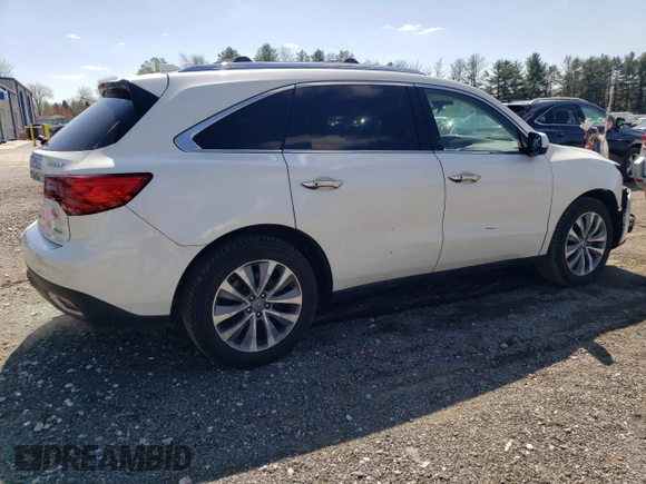2016 Acura MDX w/Tech/Entertainment with VIN 5FRYD4H68GB006615, listed as a Copart auction lot 52557325 with 77,448 mi miles and Salvage Title. Bid and sale history available at carsss.com. Image 3.