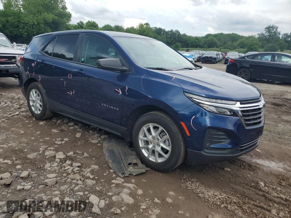 2022 Chevrolet Equinox LS with VIN 3GNAXHEV7NS160533, listed as a Copart auction lot 60914345 with 31,803 mi miles and Salvage title. Bid and sale history available at DreamBid. Image 4.