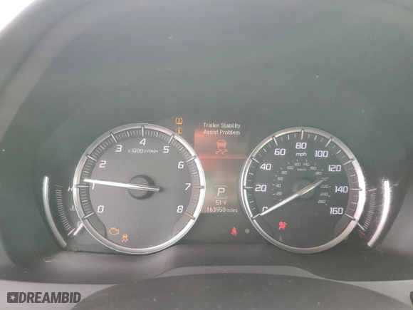 2014 Acura MDX Tech Pkg with VIN 5FRYD4H49EB031535, listed as a Copart auction lot 47089315 with 163,950 mi miles and Salvage Title. Bid and sale history available at carsss.com. Image 9.