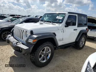 2021 Jeep Wrangler Sport with VIN 1C4GJXAG8MW621800, listed as a Copart auction lot 75312824 with 49,409 mi miles and Non Repairable. Bid and sale history available at DreamBid. Image 1.
