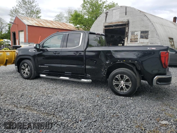 2019 GMC Sierra 1500 SLE z VIN 1GTR9BED3KZ210093, wystawiony jako Copart lot #57950595 z przebiegiem 53 968 mil mil oraz Szkoda całkowita • Salvage title. Historia ofert i sprzedaży dostępna na DreamBid. Obrazek 2.