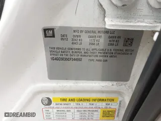 2012 Buick LaCrosse Leather with VIN 1G4GC5E35CF344992, listed as a IAAI auction lot 41534317 with 134,026 mi miles. Bid and sale history available at carsss.com. Image 9.