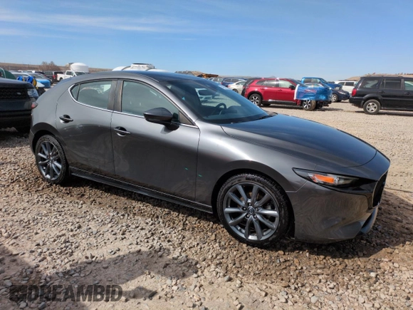 2019 Mazda 3 with VIN JM1BPBJM7K1140562, listed as a Copart auction lot 48569325 with 46,510 mi miles and Salvage title. Bid and sale history available at DreamBid. Image 4.