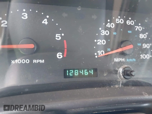 2001 Jeep Wrangler Sahara with VIN 1J4FA59S71P326941, listed as a IAAI auction lot 41648420 with 128,464 mi miles. Bid and sale history available at carsss.com. Image 7.