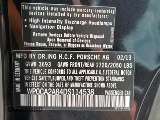 2013 Porsche Boxster z VIN WP0CA2A84DS114538, wystawiony jako Copart lot #69744684 z przebiegiem 49 295 mil mil oraz Szkoda całkowita • Salvage title. Historia ofert i sprzedaży dostępna na DreamBid. Obrazek 15.