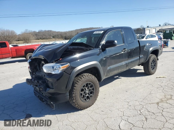 2022 Toyota Tacoma SR с VIN 3TYRZ5CN9NT021097, выставлен на аукционе Copart как лот 48436885 с пробегом 52 572 миль миль и Списание • Salvage title. История ставок и продаж доступна на DreamBid. Изображение 1.