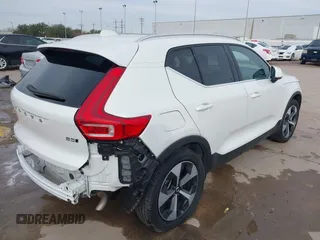 2024 Volvo XC40 Plus Bright Theme with VIN YV4L12UE2R2246722, listed as a IAAI auction lot 41307087 with 19,852 mi miles. Bid and sale history available at carsss.com. Image 4.
