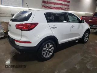 2016 Kia Sportage LX with VIN KNDPBCAC7G7848784, listed as a Copart auction lot 87183724 with 115,396 mi miles and Salvage Title. Bid and sale history available at carsss.com. Image 3.