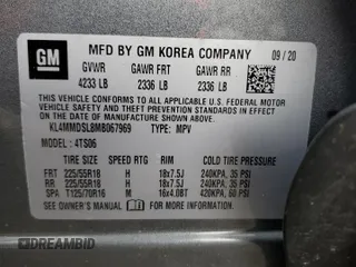 2021 Buick Encore GX Select with VIN KL4MMDSL8MB067969, listed as a Copart auction lot 56533795 with 45,690 mi miles and Salvage title. Bid and sale history available at DreamBid. Image 12.