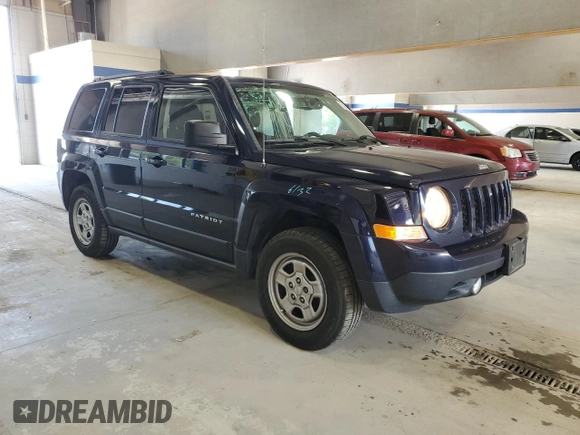 2016 Jeep Patriot Sport with VIN 1C4NJRBB7GD632034, listed as a Copart auction lot 61652565 with 88,125 mi miles and Salvage title. Bid and sale history available at DreamBid. Image 4.