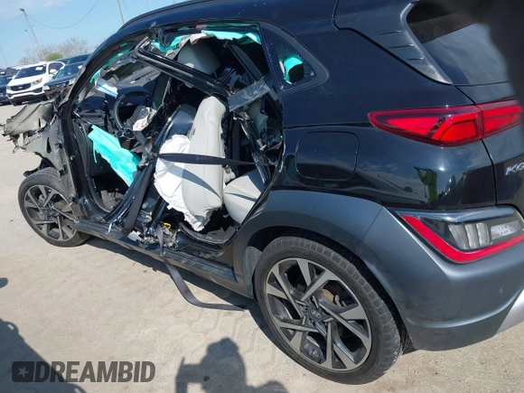2022 Hyundai Kona Limited with VIN KM8K5CA39NU787983, listed as a IAAI auction lot 42094237 with Not Provided miles. Bid and sale history available at carsss.com. Image 14.