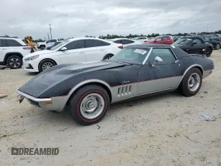 1969 Chevrolet Corvette z VIN 1946795712213, wystawiony jako Copart lot #74741564 z przebiegiem 92 858 mil mil oraz Szkoda całkowita • Salvage title. Historia ofert i sprzedaży dostępna na DreamBid. Obrazek 1.