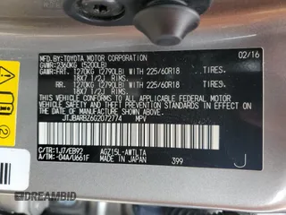 2016 Lexus NX 200t with VIN JTJBARBZ6G2072774, listed as a Copart auction lot 68511634 with 96,884 mi miles and Salvage Title. Bid and sale history available at DreamBid. Image 13.
