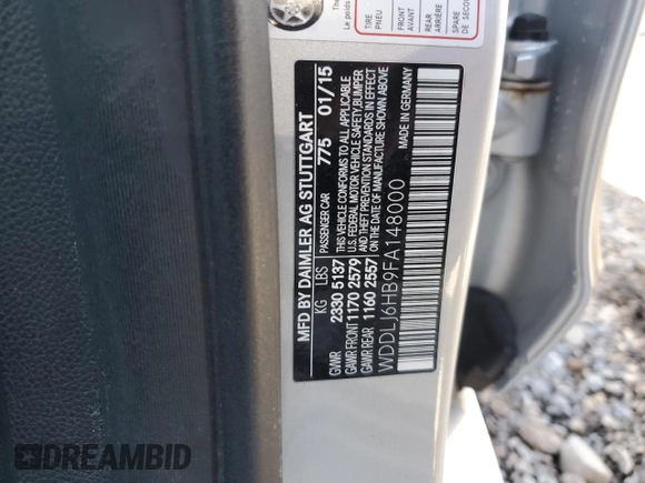 2015 Mercedes-Benz CLS-Class CLS 400 with VIN WDDLJ6HB9FA148000, listed as a Copart auction lot 52300255 with 98,709 mi miles and Salvage Title. Bid and sale history available at carsss.com. Image 12.