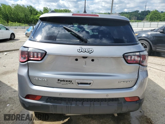 2017 Jeep Compass Sport с VIN 3C4NJDAB7HT656026, выставлен на аукционе Copart как лот 57790745 с пробегом Не указан миль и На запчасти • Non repairable. История ставок и продаж доступна на DreamBid. Изображение 6.