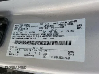 2019 Ford F-150 XL with VIN 1FTFW1E59KKC70287, listed as a Copart auction lot 52596015 with 113,089 mi miles and Salvage Title. Bid and sale history available at carsss.com. Image 12.