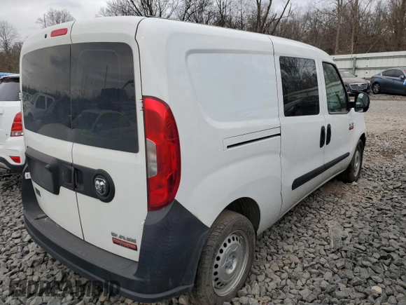 2019 Ram ProMaster City Cargo Tradesman with VIN ZFBHRFABXK6N78511, listed as a Copart auction lot 44315265 with 164,726 mi miles and Salvage Title. Bid and sale history available at carsss.com. Image 3.