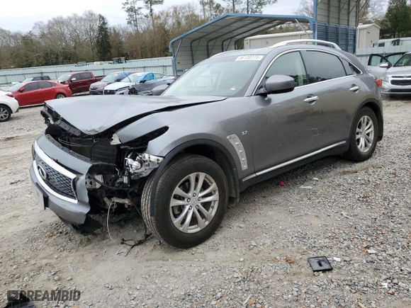 2017 Infiniti QX70 with VIN JN8CS1MW6HM415974, listed as a Copart auction lot 86130374 with 77,638 mi miles and Salvage Title. Bid and sale history available at carsss.com. Image 1.