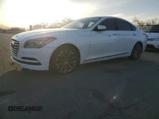 2015 Hyundai Genesis 3.8L z VIN KMHGN4JE6FU091919, wystawiony jako Copart lot #51182535 z przebiegiem 111 341 mil mil oraz Szkoda całkowita • Salvage title. Historia ofert i sprzedaży dostępna na DreamBid. Obrazek 1.