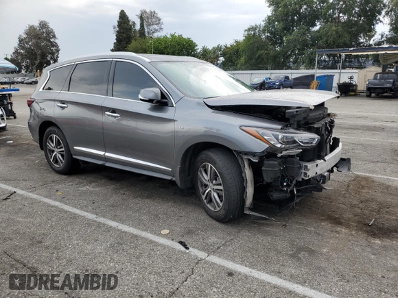 2020 Infiniti QX60 Luxe with VIN 5N1DL0MN6LC541566, listed as a Copart auction lot 59375575 with 43,485 mi miles and Salvage title. Bid and sale history available at DreamBid. Image 4.