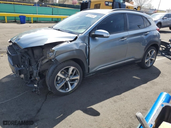 2020 Hyundai Kona Limited with VIN KM8K3CA56LU412119, listed as a Copart auction lot 52024435 with 55,128 mi miles and Salvage Title. Bid and sale history available at carsss.com. Image 1.