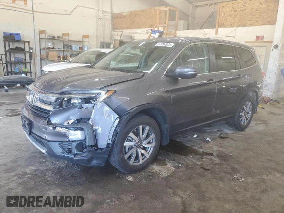 2022 Honda Pilot EX-L with VIN 5FNYF6H53NB098082, listed as a Copart auction lot 57994925 with 44,945 mi miles and Salvage title. Bid and sale history available at DreamBid. Image 1.