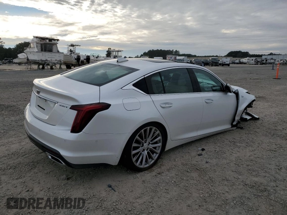 2020 Cadillac CT5 Premium Luxury with VIN 1G6DT5RK4L0120627, listed as a Copart auction lot 86663684 with 84,823 mi miles and Salvage Title. Bid and sale history available at DreamBid. Image 3.