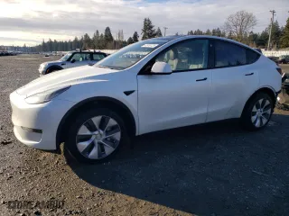 2023 Tesla Model Y Long Range with VIN 7SAYGDEE4PA125640, listed as a Copart auction lot 43918125 with 20,319 mi miles and Salvage Title. Bid and sale history available at carsss.com. Image 1.