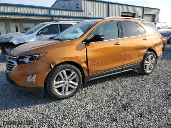 2018 Chevrolet Equinox Premier with VIN 2GNAXMEV1J6114231, listed as a Copart auction lot 48821445 with 137,799 mi miles and Salvage Title. Bid and sale history available at carsss.com. Image 1.