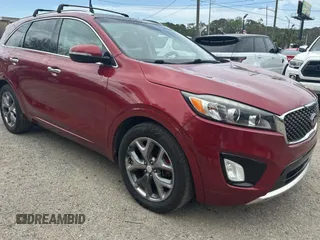 2016 Kia Sorento SX z VIN 5XYPK4A56GG115443, wystawiony jako Copart lot #48614745 z przebiegiem 132 205 mil mil oraz Czysty tytuł • Clean title. Historia ofert i sprzedaży dostępna na DreamBid. Obrazek 1.