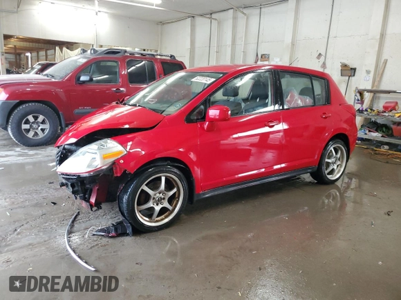 2008 Nissan Versa S with VIN 3N1BC13E28L403735, listed as a Copart auction lot 62220145 with 287,883 mi miles and Salvage title. Bid and sale history available at DreamBid. Image 1.
