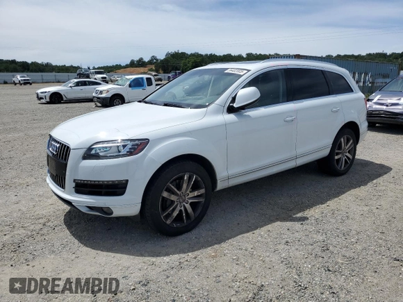 2015 Audi Q7 Premium Plus with VIN WA1LGAFE0FD004076, listed as a Copart auction lot 62591485 with 70,508 mi miles and Salvage title. Bid and sale history available at DreamBid. Image 1.