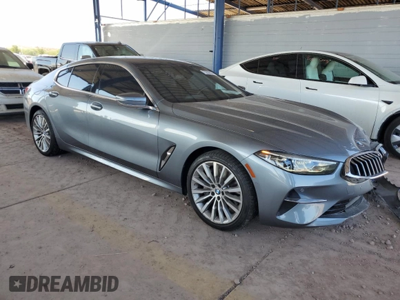 2020 BMW 8 Series 840i with VIN WBAGV2C09LCD92695, listed as a Copart auction lot 73230034 with 42,440 mi miles and Salvage title. Bid and sale history available at DreamBid. Image 4.