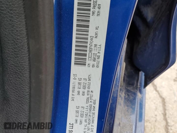 2015 Chrysler 200 Limited with VIN 1C3CCCAB3FN741443, listed as a Copart auction lot 50077875 with 137,186 mi miles and Salvage Title. Bid and sale history available at DreamBid. Image 14.