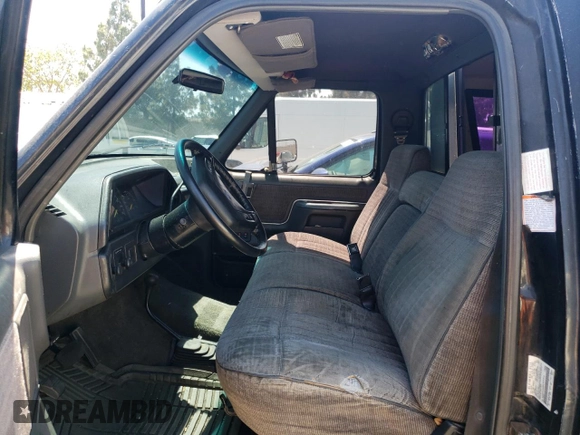 1991 Ford F-150 with VIN 1FTEF14N8MLA61875, listed as a Copart auction lot 58577514 with 114,489 mi miles and Salvage Title. Bid and sale history available at carsss.com. Image 7.