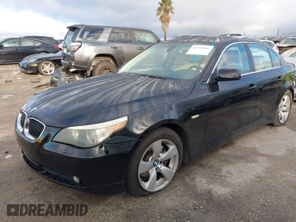 2006 BMW 5 Series 530i with VIN WBANE73506CM42692, listed as a IAAI auction lot 41712986 with 144,501 mi miles and . Bid and sale history available at carsss.com. Image 19.