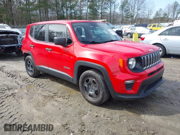 2019 Jeep Renegade Sport with VIN ZACNJAAB8KPK37967, listed as a IAAI auction lot 41571609 with 89,413 mi miles and . Bid and sale history available at DreamBid. Image 1.