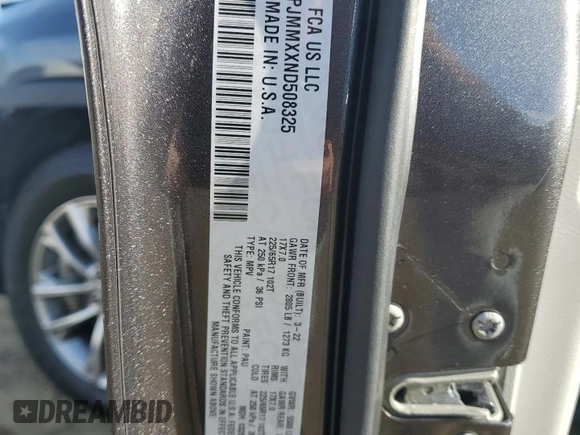 2022 Jeep Cherokee Latitude Lux with VIN 1C4PJMMXXND508325, listed as a Copart auction lot 80366204 with 21,249 mi miles and Salvage title. Bid and sale history available at DreamBid. Image 13.