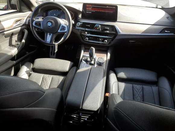 2021 BMW 5 Series 540i with VIN WBA53BJ03MCF79416, listed as a Copart auction lot 54377595 with 59,255 mi miles and Salvage title. Bid and sale history available at DreamBid. Image 8.
