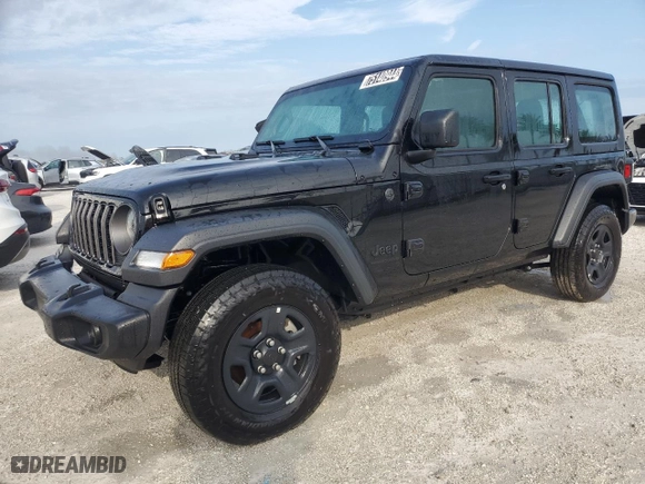 2024 Jeep Wrangler Sport with VIN 1C4PJXDG0RW261473, listed as a Copart auction lot 75140944 with 0 mi miles and Non Repairable. Bid and sale history available at carsss.com. Image 1.