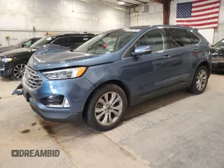 2019 Ford Edge Titanium with VIN 2FMPK4K96KBB10642, listed as a Copart auction lot 63847355 with 63,765 mi miles and Salvage title. Bid and sale history available at DreamBid. Image 1.