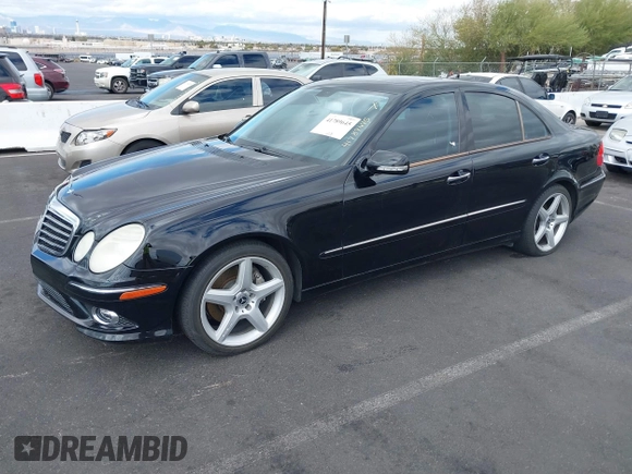 2009 Mercedes-Benz E-Class Luxury 3.5L with VIN WDBUF56X59B431984, listed as a IAAI auction lot 41789645 with 141,331 mi miles. Bid and sale history available at carsss.com. Image 2.
