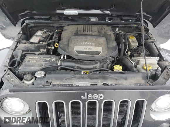 2017 Jeep Wrangler Unlimited Sahara z VIN 1C4BJWEG2HL629297, wystawiony jako Copart lot #46188865 z przebiegiem 98 463 mil mil oraz Szkoda całkowita • Salvage title. Historia ofert i sprzedaży dostępna na DreamBid. Obrazek 13.